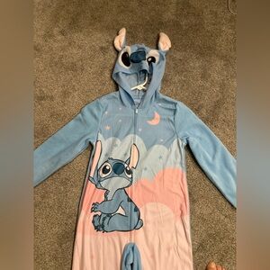 Disney Stitch Light Blue Onesie Girls size 8 NWT